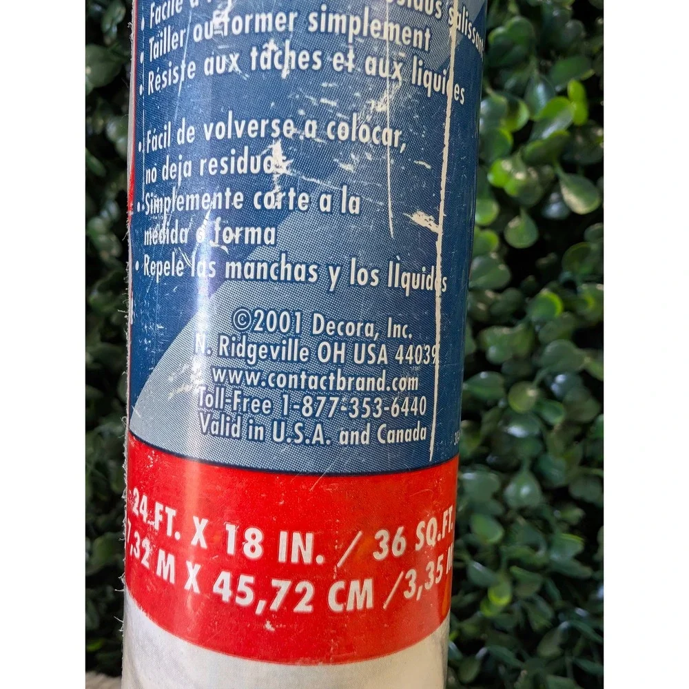 Con-Tact Brand Marble Decorative Covering 24Ft Roll Self Adhesive Y2K